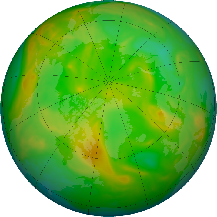 Arctic ozone map for 10 June 2005